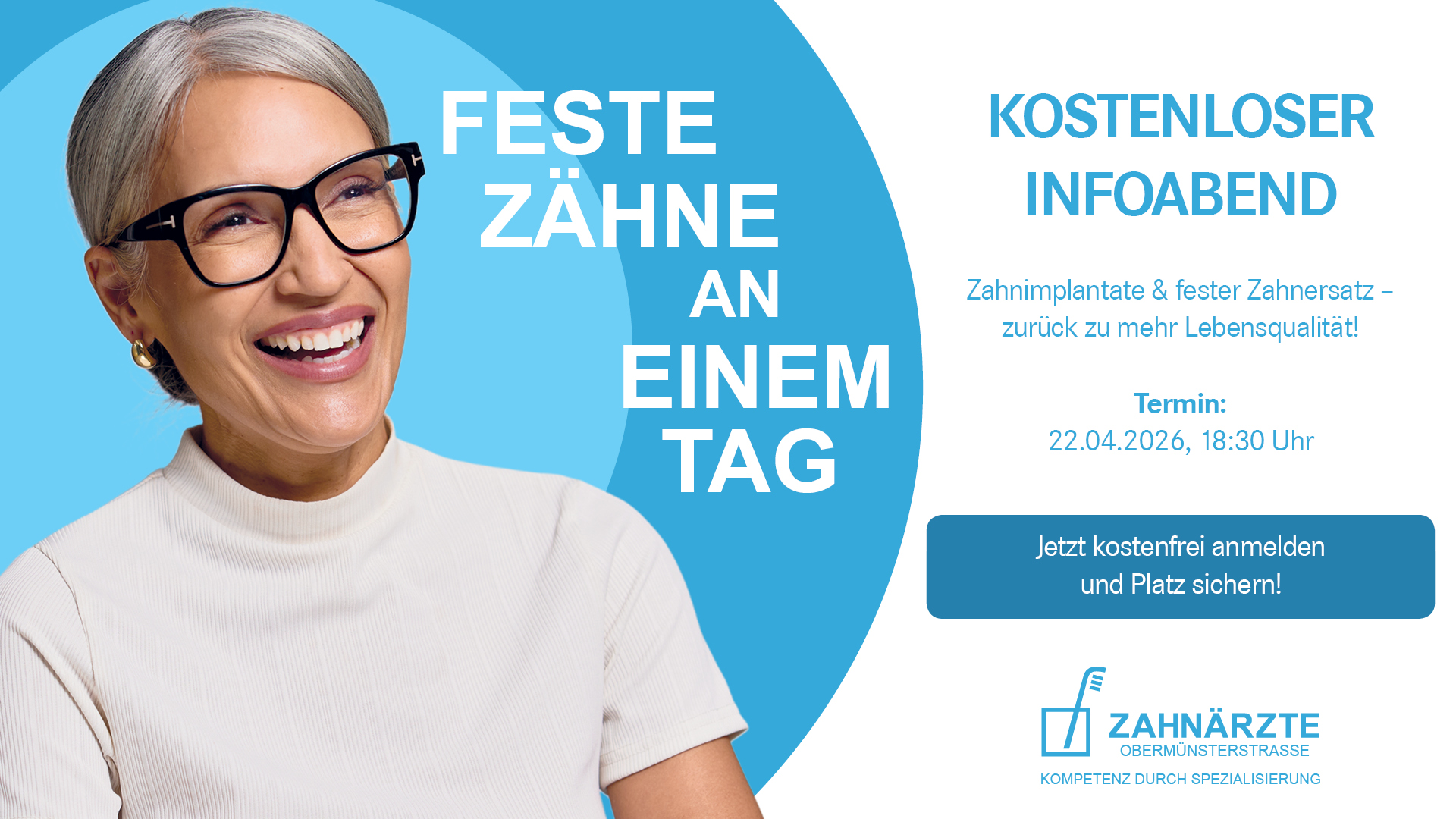 Logo:  Infoabend - Feste Zähne an einem Tag